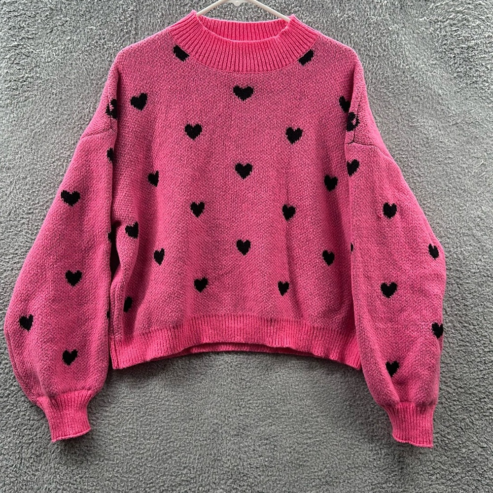 New Pink Oversized Sweater Large